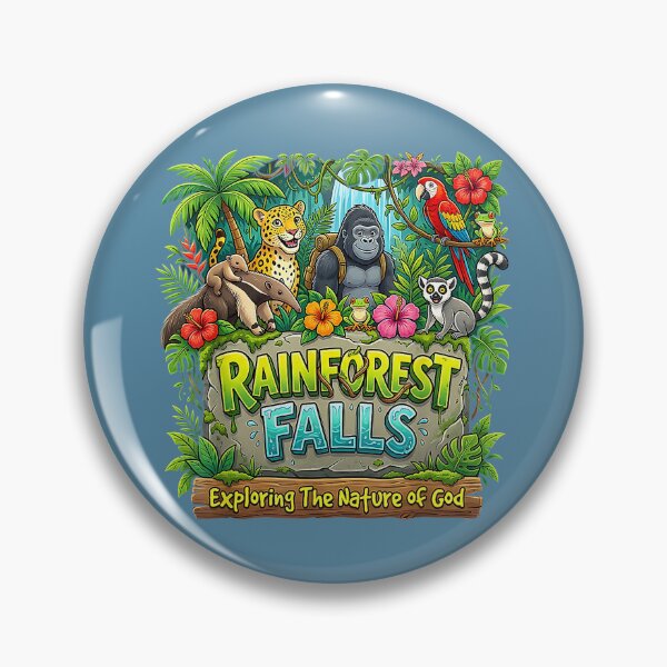 Item preview, Rainforest Falls Nature of God Christian Kids VBS 2026 designed and sold by miuukiuu.