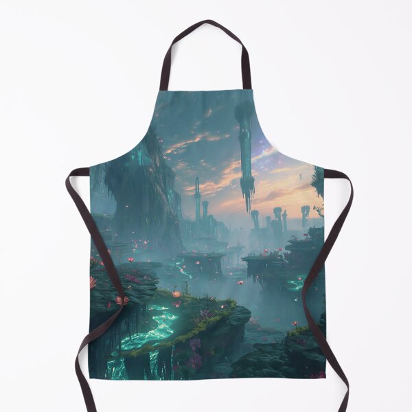 Item preview, Moonlit Sanctuary Waterfall Fantasy Landscape designed and sold by Luminous Wilds.