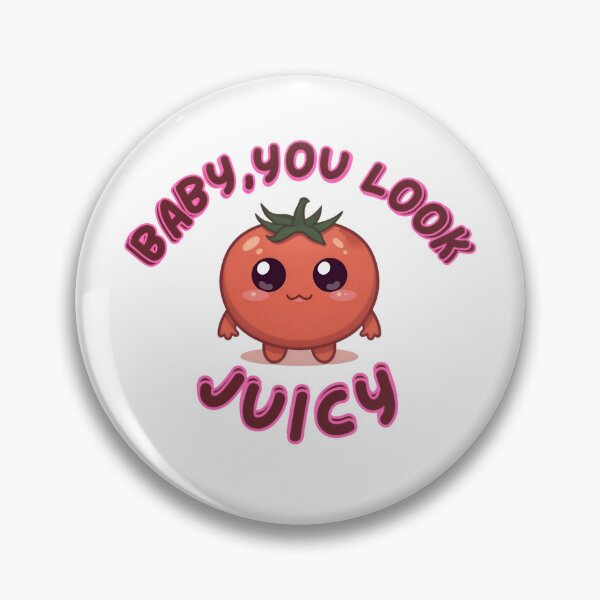Item preview, Baby You Look Juicy Funny Cute Kawaii Tomato Food Pun designed and sold by Trend-e.