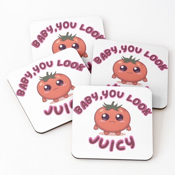 Item preview, Baby You Look Juicy Funny Cute Kawaii Tomato Food Pun designed and sold by Trend-e.