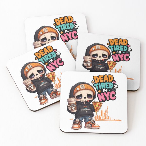Item preview, Dead Tired in NYC – Skeleton Streetwear Vibes designed and sold by Ecocrushstudio.