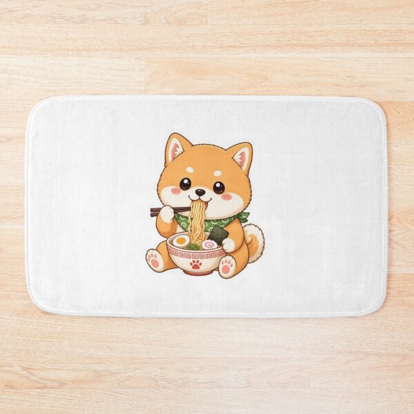 Item preview, Cute Kawaii Shiba Inu Eating Ramen - Adorable Japanese Anime Dog Sticker designed and sold by Saeed  Ahmad.