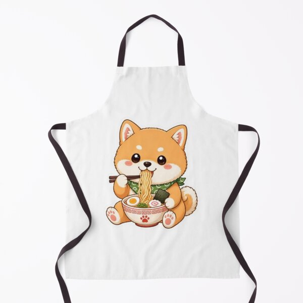 Item preview, Cute Kawaii Shiba Inu Eating Ramen - Adorable Japanese Anime Dog Sticker designed and sold by Saeed Ahmad.