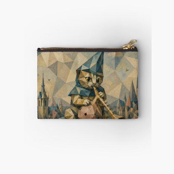 Item preview, Cubist Cat of the Crystal Horn designed and sold by ThingsCatsDo.