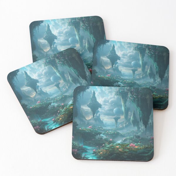 Item preview, Floating Sky Garden Fantasy Alien Landscape designed and sold by Luminous Wilds.