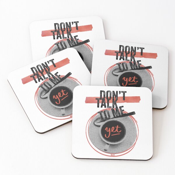 Item preview, Don't Talk To Me Yet Coffee | Retro Collage Morning Graphic Tee | Funny Coffee Lover Shirt designed and sold by Decorador de Corazones.