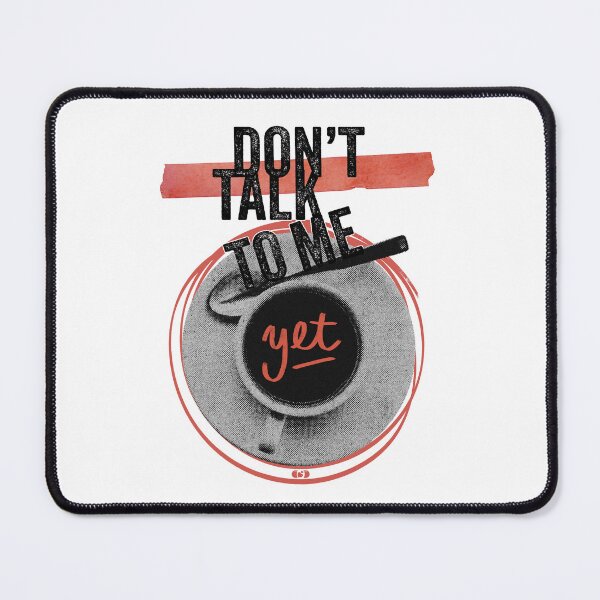 Item preview, Don't Talk To Me Yet Coffee | Retro Collage Morning Graphic Tee | Funny Coffee Lover Shirt designed and sold by Decorador de Corazones.
