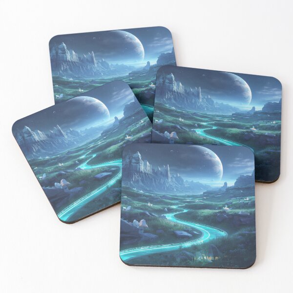 Item preview, Crystal Horizon Fantasy Alien Landscape designed and sold by Luminous Wilds.