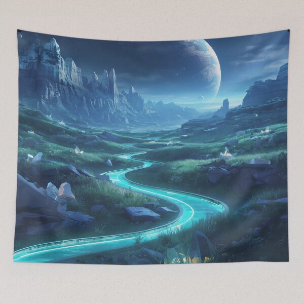 Item preview, Crystal Horizon Fantasy Alien Landscape designed and sold by Luminous Wilds.