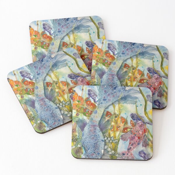 Item preview, Fish In A Pond In Watercolor designed and sold by Whispering Grace Studio.
