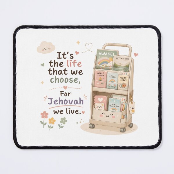 Item preview, Cute Kawaii Ministry Cart | Jehovah Witness Pastel Faith Design designed and sold by N-STUDIOLAB.