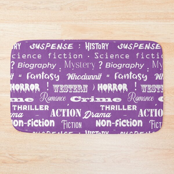 Item preview, Librarian Book Genres Typographic Pattern  designed and sold by CreativeTwins.