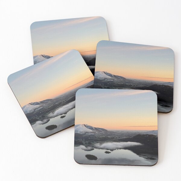 Item preview, Snowy sunrise over Derwent Water from Catbells designed and sold by BenHolliday6.