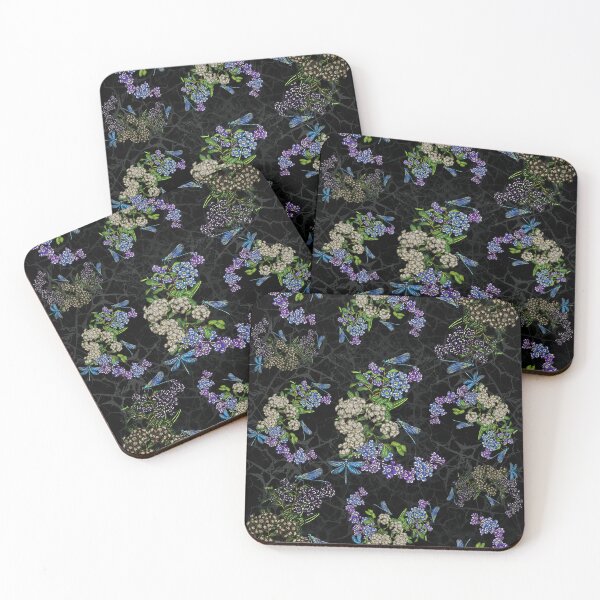 Item preview, Blue Violet Dragonfly Floral Pattern – Elegant Botanical Garden Design designed and sold by Magical Pattern Shop.