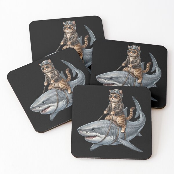 Item preview, Cat riding on a shark designed and sold by ReneMM.