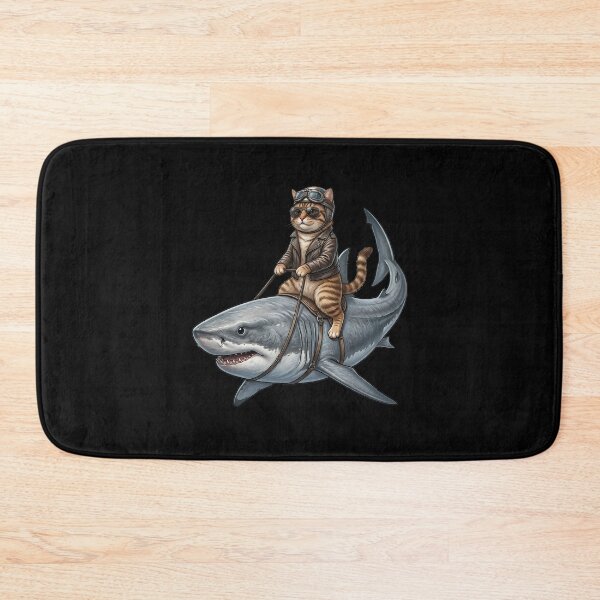 Item preview, Cat riding on a shark designed and sold by ReneMM.