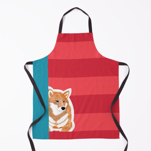 Item preview, 80's vibes colors (red, blue) with red Shiba Inu designed and sold by ShibaCruise-On.