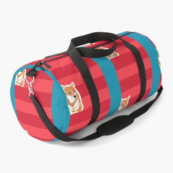 Item preview, 80's vibes colors (red, blue) with red Shiba Inu designed and sold by ShibaCruise-On.