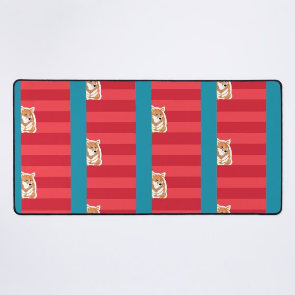 Item preview, 80's vibes colors (red, blue) with red Shiba Inu designed and sold by ShibaCruise-On.