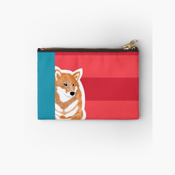 Item preview, 80's vibes colors (red, blue) with red Shiba Inu designed and sold by ShibaCruise-On.