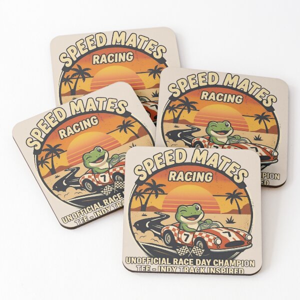 Item preview, Vintage IndyCar Frog Racer Retro Winking Frog Race Day designed and sold by Basma Designs | Retro, Kawaii Shirts & Stickers.