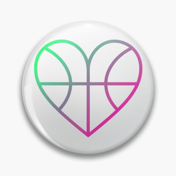 Item preview, Minimalist Geometric Basketball Heart Shape Design designed and sold by DripCultureLab.