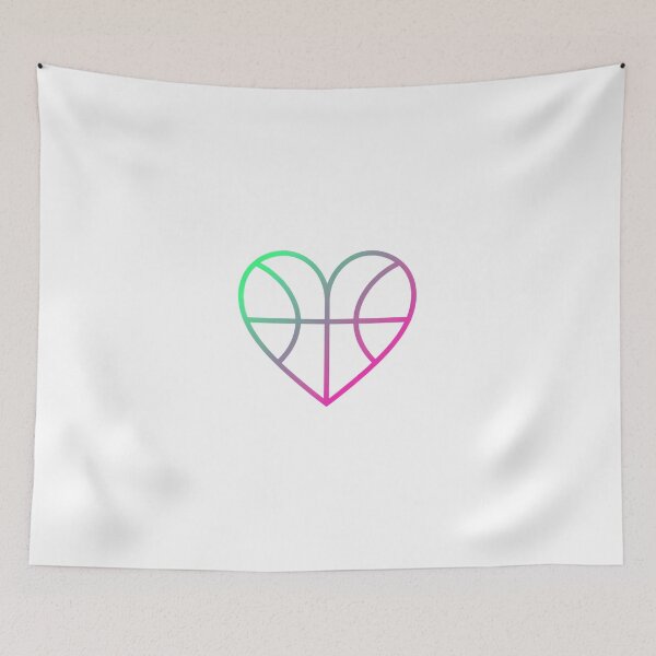 Item preview, Minimalist Geometric Basketball Heart Shape Design designed and sold by DripCultureLab.