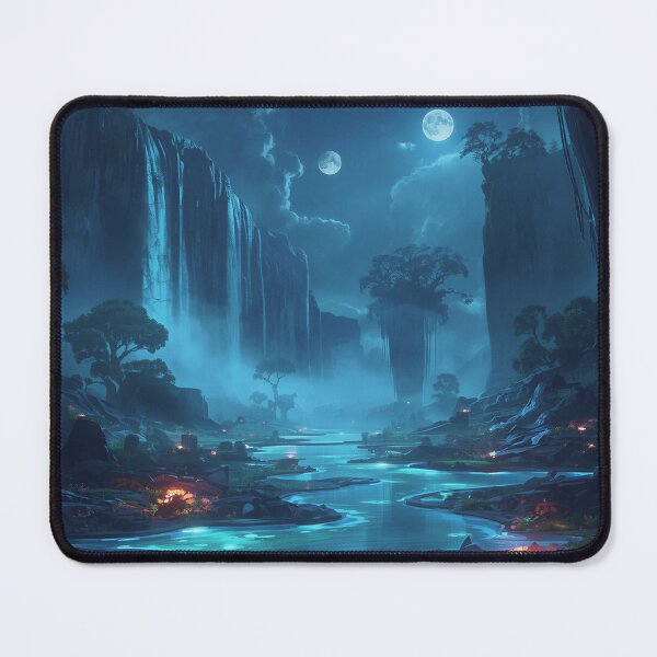 Item preview, Moonlit Sanctuary Waterfall designed and sold by Luminous Wilds.