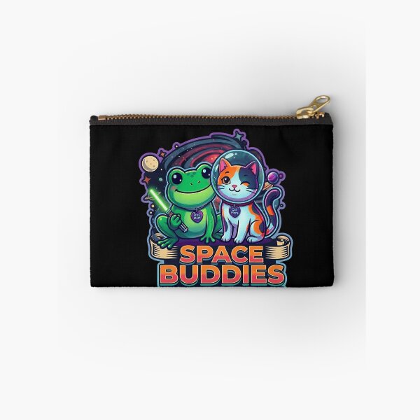 Item preview, Space Buddies Kawaii Frog and Cat May the 4th Be With You designed and sold by Basma Designs | Funny Shirts, Stickers & Mugs.