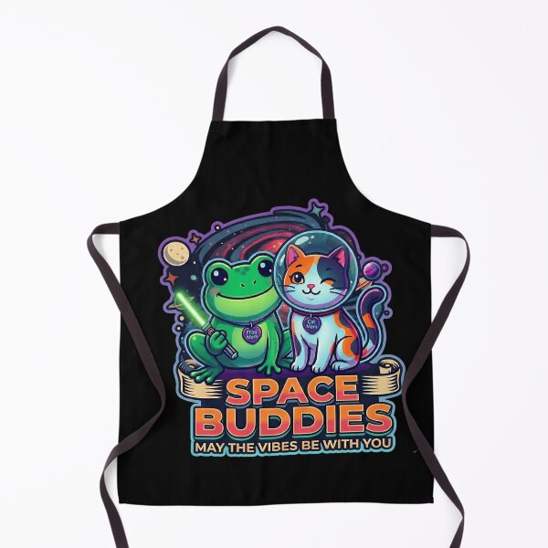 Item preview, Space Buddies Kawaii Frog and Cat May the 4th Be With You designed and sold by Basma Designs | Funny Shirts, Stickers & Mugs.