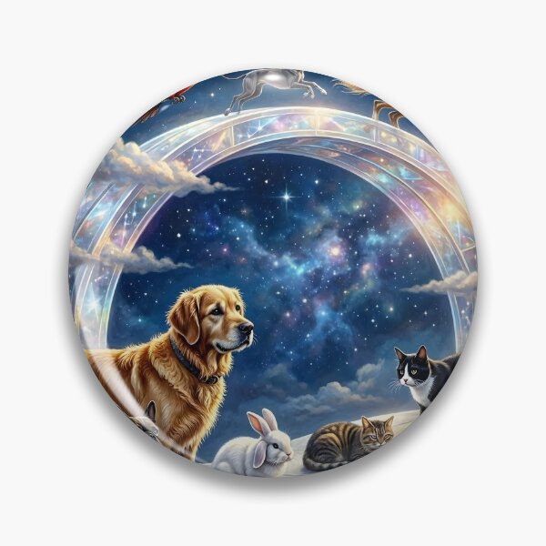 Item preview, Rainbow Bridge Pet Memorial Celestial Journey designed and sold by Sybille-Yates.