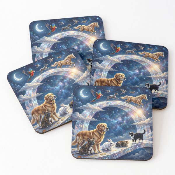 Item preview, Rainbow Bridge Pet Memorial Celestial Journey designed and sold by Sybille-Yates.