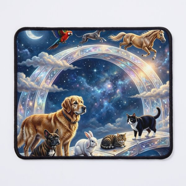 Item preview, Rainbow Bridge Pet Memorial Celestial Journey designed and sold by Sybille-Yates.