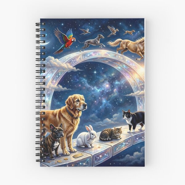 Item preview, Rainbow Bridge Pet Memorial Celestial Journey designed and sold by Sybille-Yates.