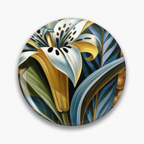 Item preview, Wall Art - Postcard - Botanical Harmony: Art Deco Bloom designed and sold by ForeverPrintsOK.