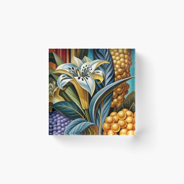 Item preview, Wall Art - Postcard - Botanical Harmony: Art Deco Bloom designed and sold by ForeverPrintsOK.