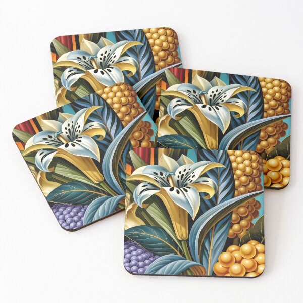 Item preview, Wall Art - Postcard - Botanical Harmony: Art Deco Bloom designed and sold by ForeverPrintsOK.