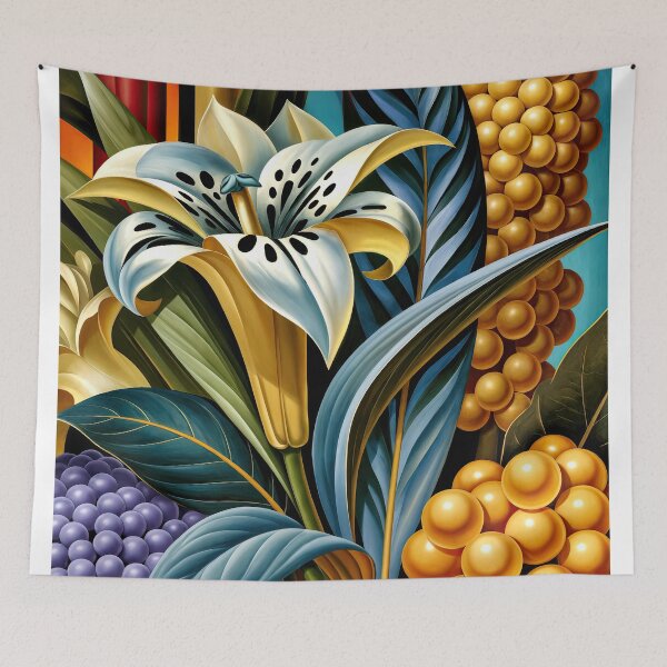 Item preview, Wall Art - Postcard - Botanical Harmony: Art Deco Bloom designed and sold by ForeverPrintsOK.