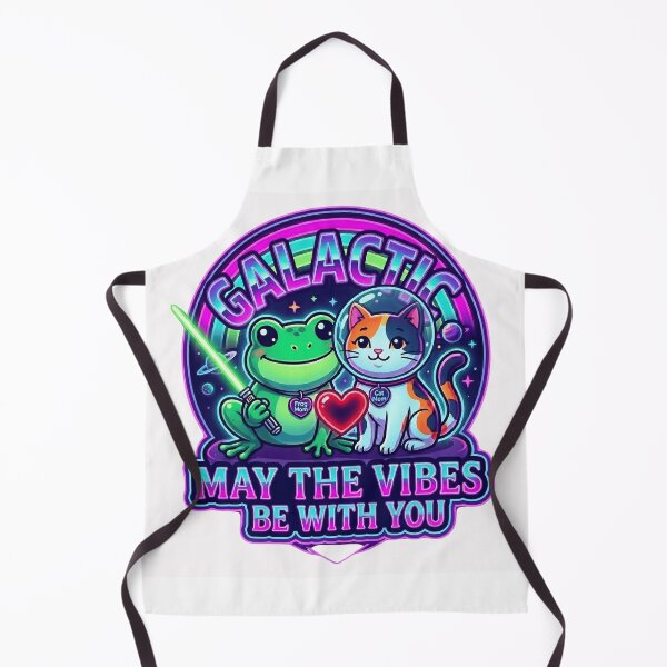 Item preview, Galactic Vibes May the 4th Be With You Retro Space Frog and Cat designed and sold by Basma Designs | Retro, Kawaii Shirts & Stickers.