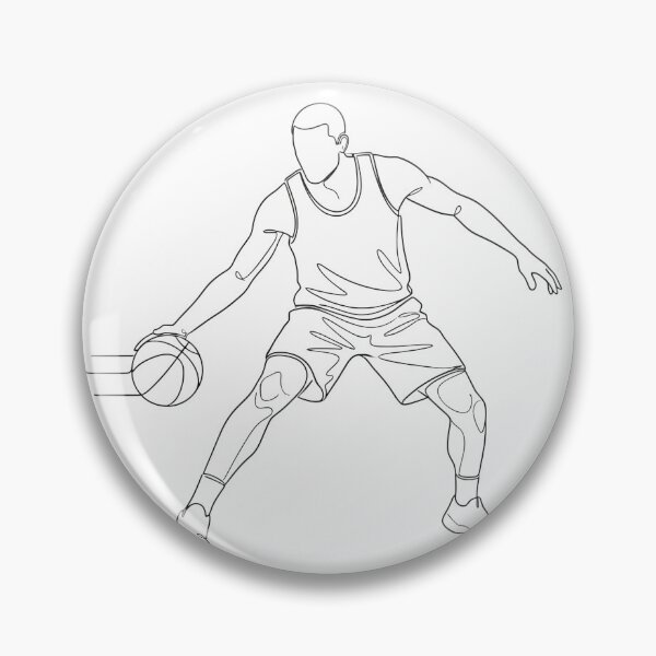 Item preview, Minimalist Basketball Crossover Dribble Line Art designed and sold by DripCultureLab.