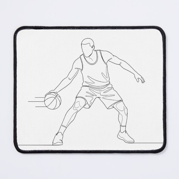 Item preview, Minimalist Basketball Crossover Dribble Line Art designed and sold by DripCultureLab.