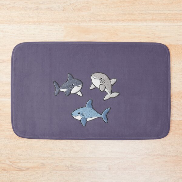 Item preview, Cute Shark Trio Embroidery Patch designed and sold by MegaNovaArt.