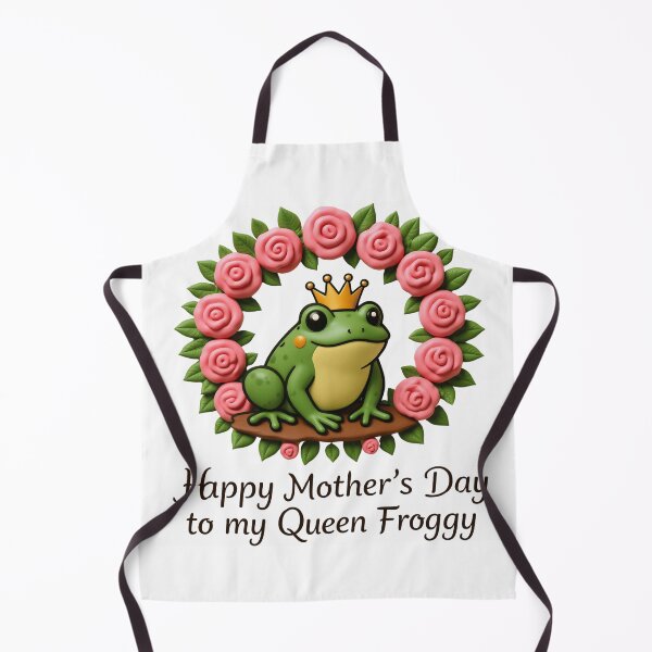 Item preview, Cute Queen Frog Mother’s Day Gift – Happy Mother’s Day to My Queen Froggy | Adorable Frog Mom Design for Frog Lovers designed and sold by Basma Designs | Retro, Kawaii Shirts & Stickers.
