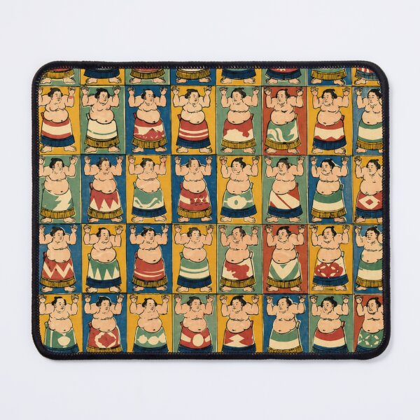 Item preview, Sumo Wrestlers, Utagawa Yoshikazu -Japanese Ukiyo-e Sumo Wrestlers Print for Vintage Japan Art Collectors designed and sold by RickE.