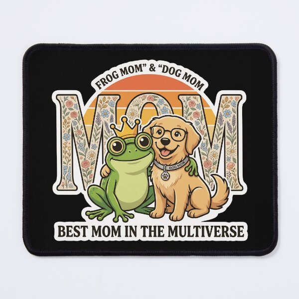 Item preview, Funny Frog Mom & Dog Mom Shirt – Best Mom in the Multiverse Cute Frog and Golden Retriever Design | Unique Mother’s Day Gift for Dog Moms & Frog Lovers designed and sold by Basma Designs | Funny Shirts, Stickers & Mugs.