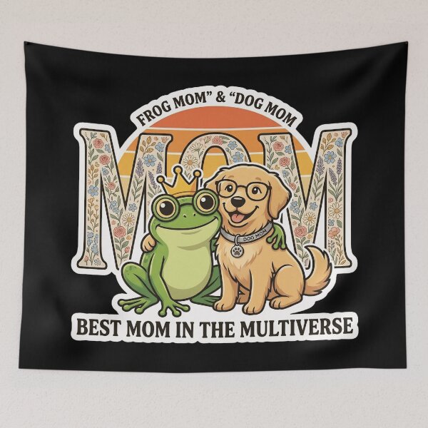 Item preview, Funny Frog Mom & Dog Mom Shirt – Best Mom in the Multiverse Cute Frog and Golden Retriever Design | Unique Mother’s Day Gift for Dog Moms & Frog Lovers designed and sold by Basma Designs | Funny Shirts, Stickers & Mugs.