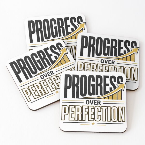 Item preview, Progress Over Perfection Motivational Sticker designed and sold by Omanut Studio — By Ashwin..
