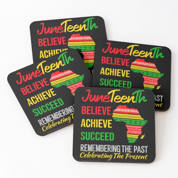 Item preview, Juneteenth Believe Achieve Succeed Pan African Map Celebrating Freedom Black History designed and sold by Capisedo.