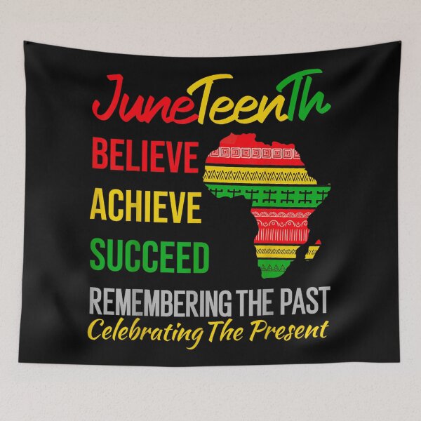 Item preview, Juneteenth Believe Achieve Succeed Pan African Map Celebrating Freedom Black History designed and sold by Capisedo.