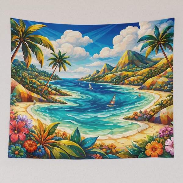 Item preview, Vibrant Tropical Island Paradise designed and sold by cuprum.